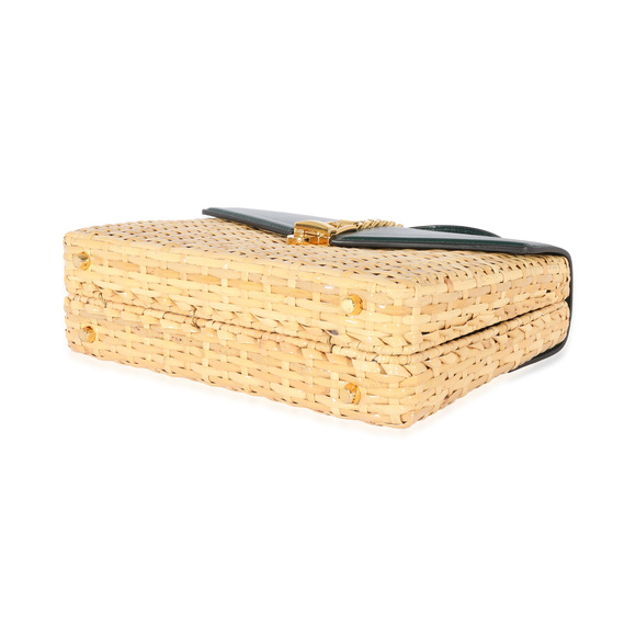 Gucci Small Sylvie Wicker Top Handle Bag - Picture 6 of 7